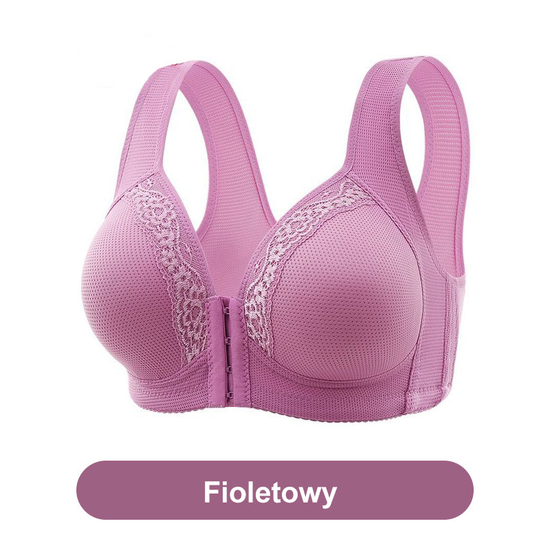 💥Buy 1 Get 1 Free💥Breathable Front-Closure Plus-Size Bra with Wire-Free Support