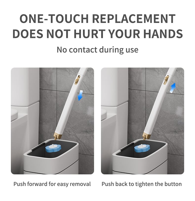 🔥NEW YEAR SALE £10.99!!⚡50K+ SOLD!🚽💦Disposable Replacement Wall-Mounted Innovative Toilet Brush Set✨
