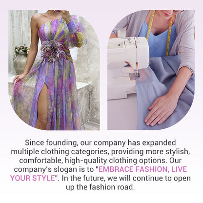 🎉Mother's Day 50% OFF💃 Multicolor Asymmetric Party Dress With Flower Details