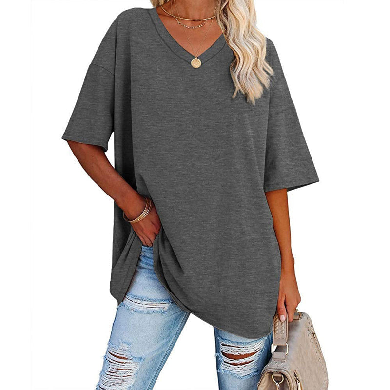 Hot Sale🔥Women's Comfortable Breathable Cotton V-Neck T-Shirt