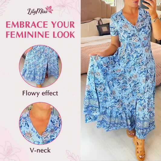 💃Hot Sale - 50% OFF🔥 Floral Print V-neck Dress