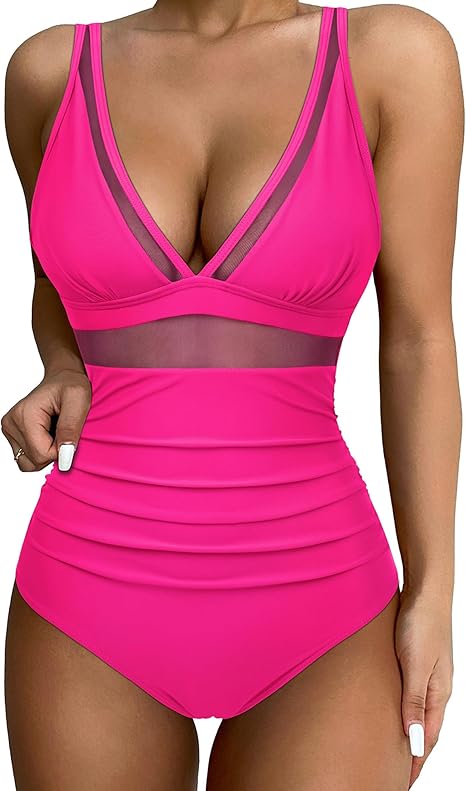 🩱Hot Sale 50% OFF👙Mesh Tummy Control Swimsuit