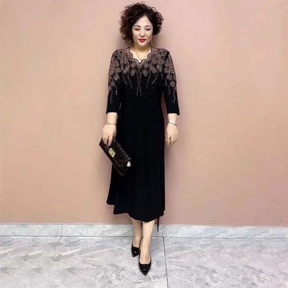 🔥Hot Sale - 48% OFF🔥Women’s Noble Elegant Dress With Glitter Neckline