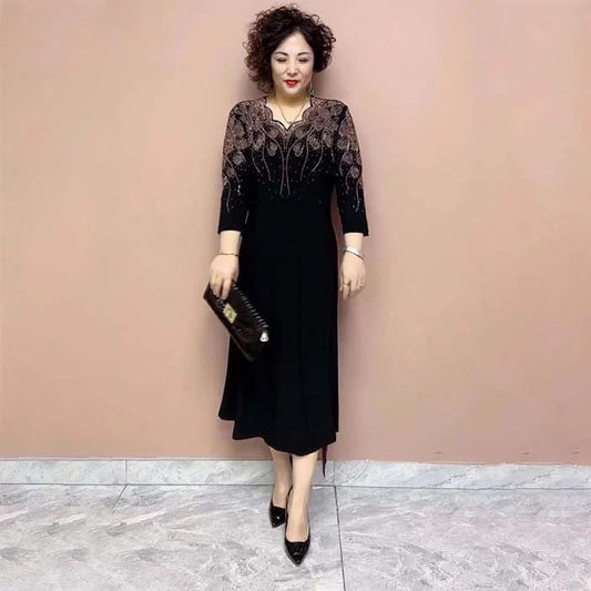 🔥Hot Sale - 48% OFF🔥Women’s Noble Elegant Dress With Glitter Neckline
