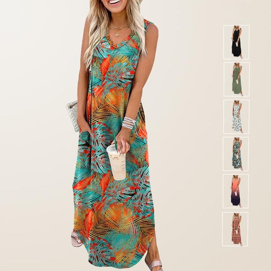💖💖LAST DAY SPECIAL PRICE: ￡18.99!!💖Summer Dresses Maxi Dress Vacation Beach Sundresses with Pockets
