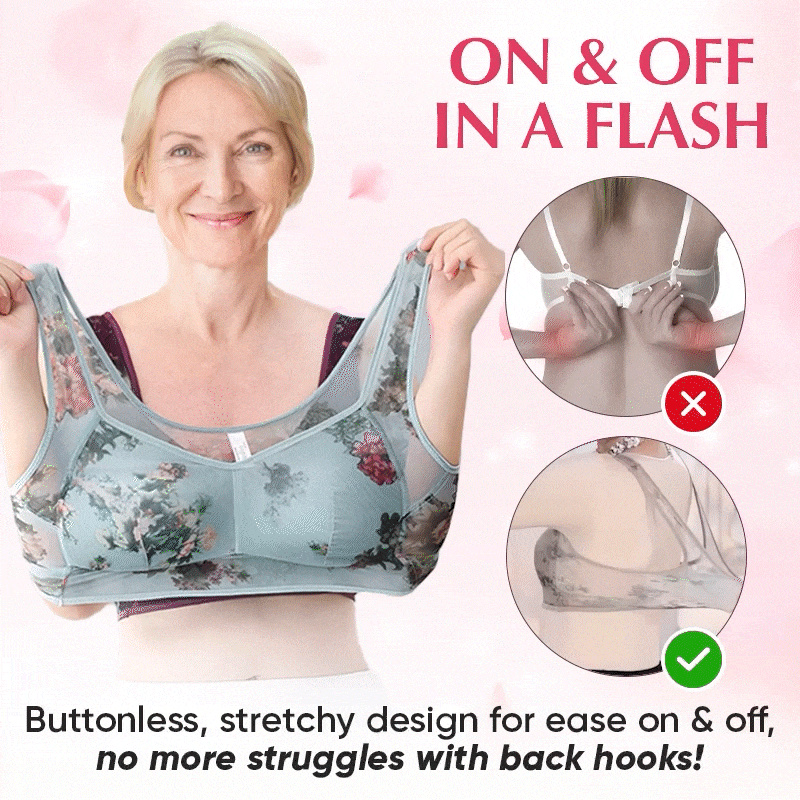 ✨Last Day Special Price £8.99!!💥🌸🎁 Super gather bra | Ice Silk Lace Cooling Comfort Bra