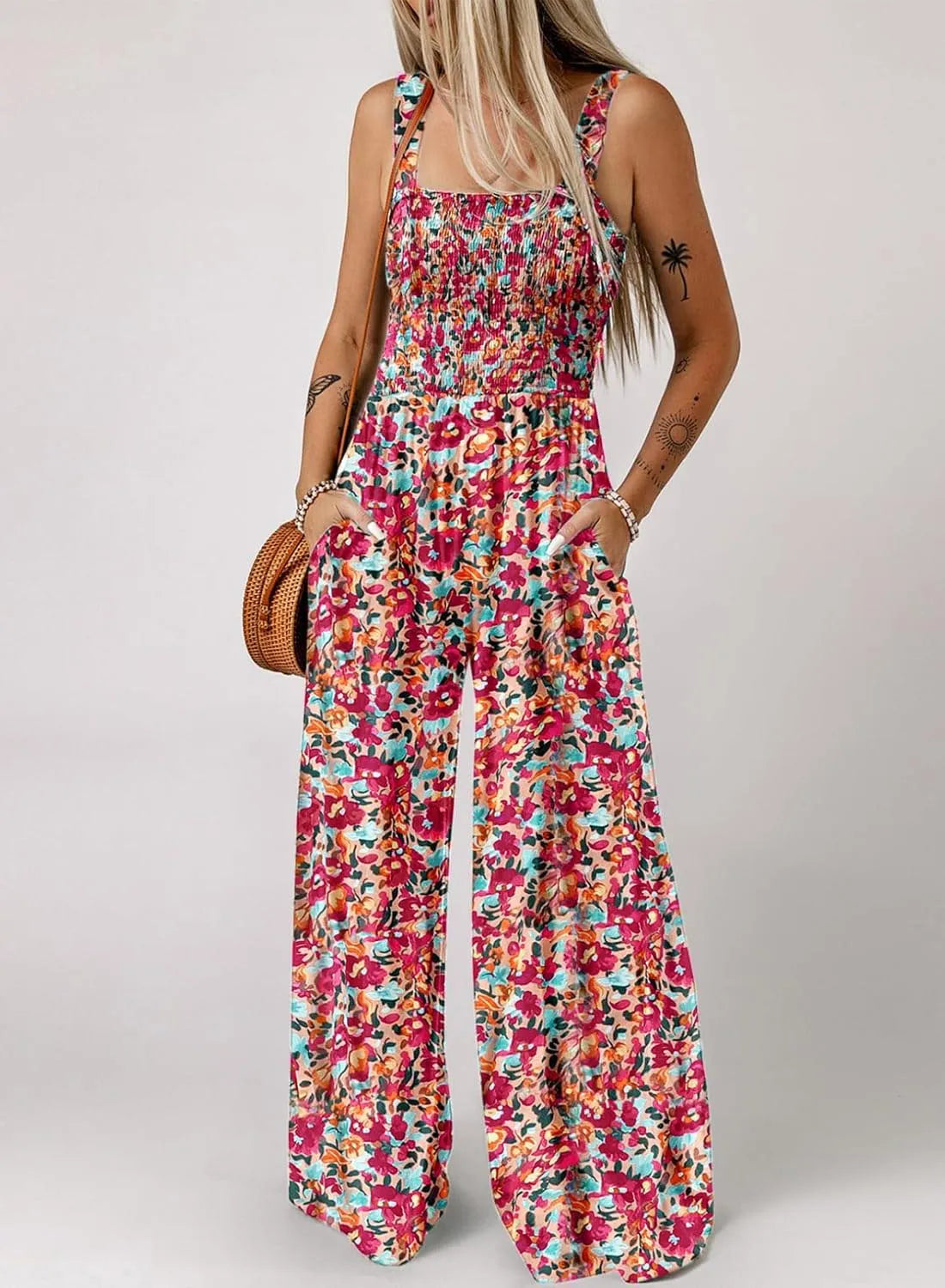 🏖️Hot Sale 49% OFF🌼Trendy Printed Sleeveless Jumpsuit Overalls – Lightweight & Lovely!