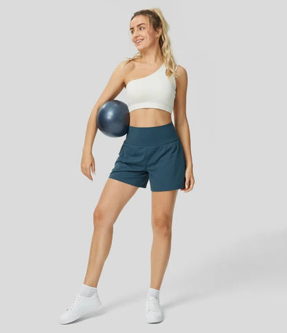 ✨️2025 Hot Sale 49% OFF🥰High Waisted 2-in-1 Yoga Shorts & Side Pockets