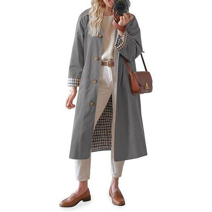 💜 LAST DAY PROMOTION - 50%OFF 💜 Women's shirt-collar single-breasted trench coat