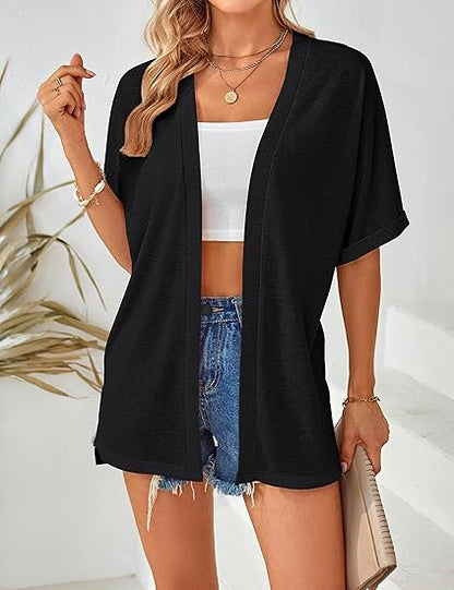 Summer Hot Sale 50％ OFF🔥2025 New Stylish Flowy Short Sleeve Cardigan