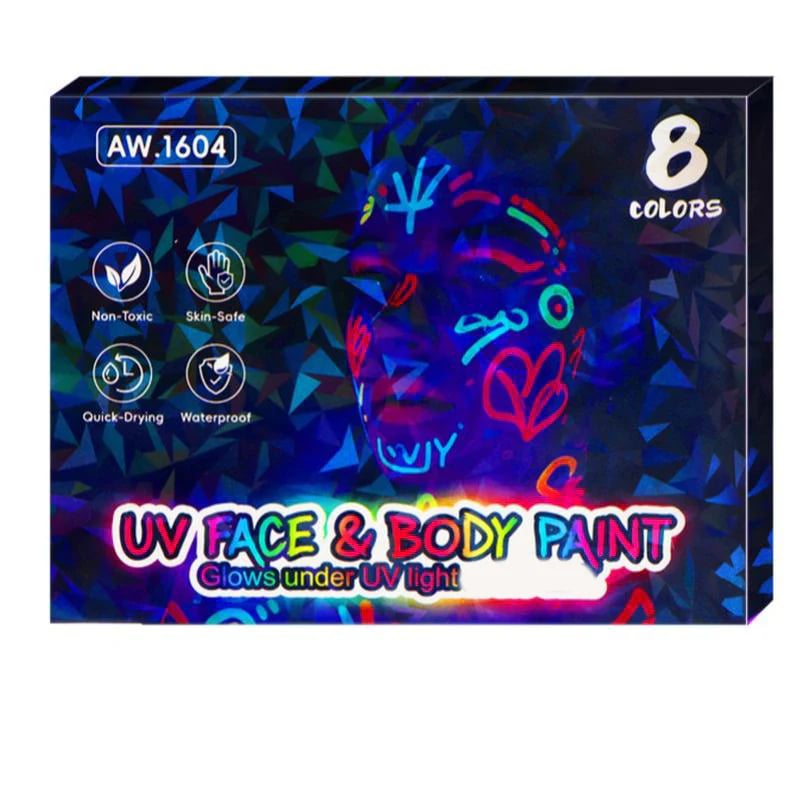 🎁Year-End Sale Only £10.96!!⚡50K+ SOLD!🏆UV Glow Face and Body Paint Markers Set