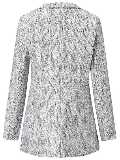 💐Big Sale-50% Off💕Women's Solid Color Pocket Long Sleeve Open Front Coat