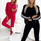 Women's three-piece baseball jacket and pants set