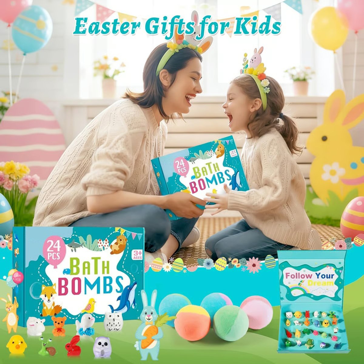 🛁LAST DAY 49% OFF🏐Bath Bombs for Kids with Surprise Inside🥚✨