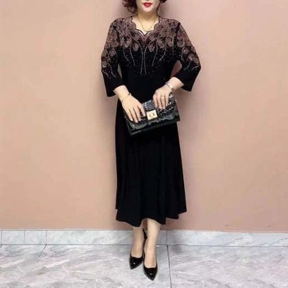 🔥Hot Sale - 48% OFF🔥Women’s Noble Elegant Dress With Glitter Neckline