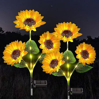 🌻49% OFF FLASH SALE ! Sunflower Solar Lights – Glowing Decor for Garden ✨🌿【Hurry Up】