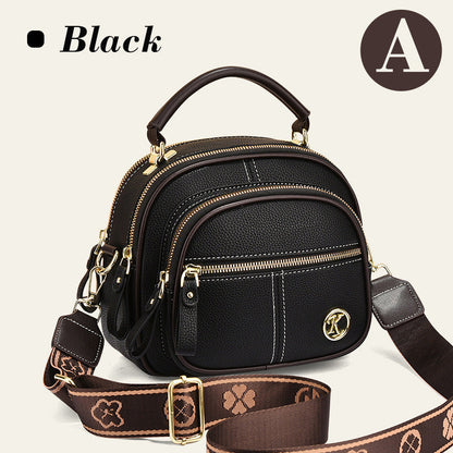 ✨Mother's Day Sale🎁Classic Multifunctional Compartments Adjustable Wide Shoulder Strap Leather Crossbody Bag