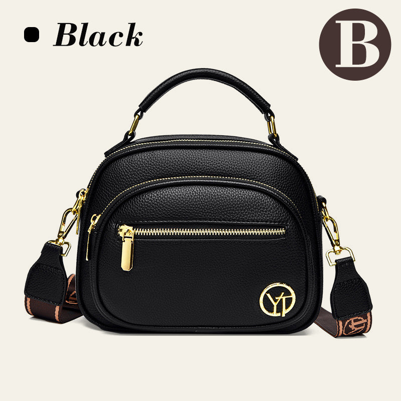 ✨Mother's Day Sale🎁Classic Multifunctional Compartments Adjustable Wide Shoulder Strap Leather Crossbody Bag