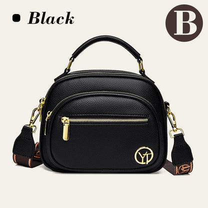 ✨Mother's Day Sale🎁Classic Multifunctional Compartments Adjustable Wide Shoulder Strap Leather Crossbody Bag