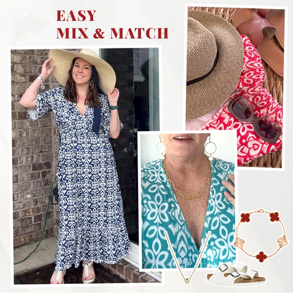 🔥 Hot Sale 50% OFF 🔥Bohemian casual print V-neck waist wrap long dress