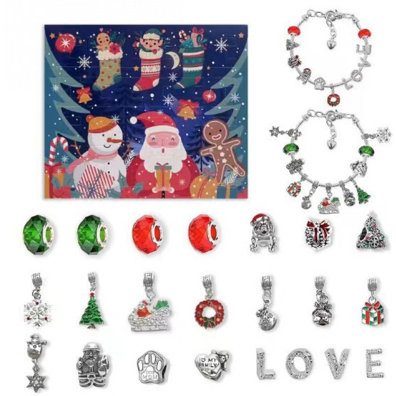 🎅Early Xmas Sale 46% OFF💥DIY 24 Days Christmas Countdown Calendar Bracelets Set