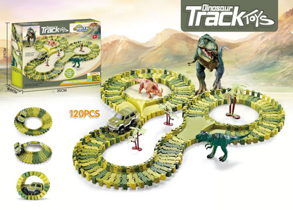🎁Christmas Special Sale: Up to 50% Off!💝🦖Creative Dinosaur Theme Track Toy Set