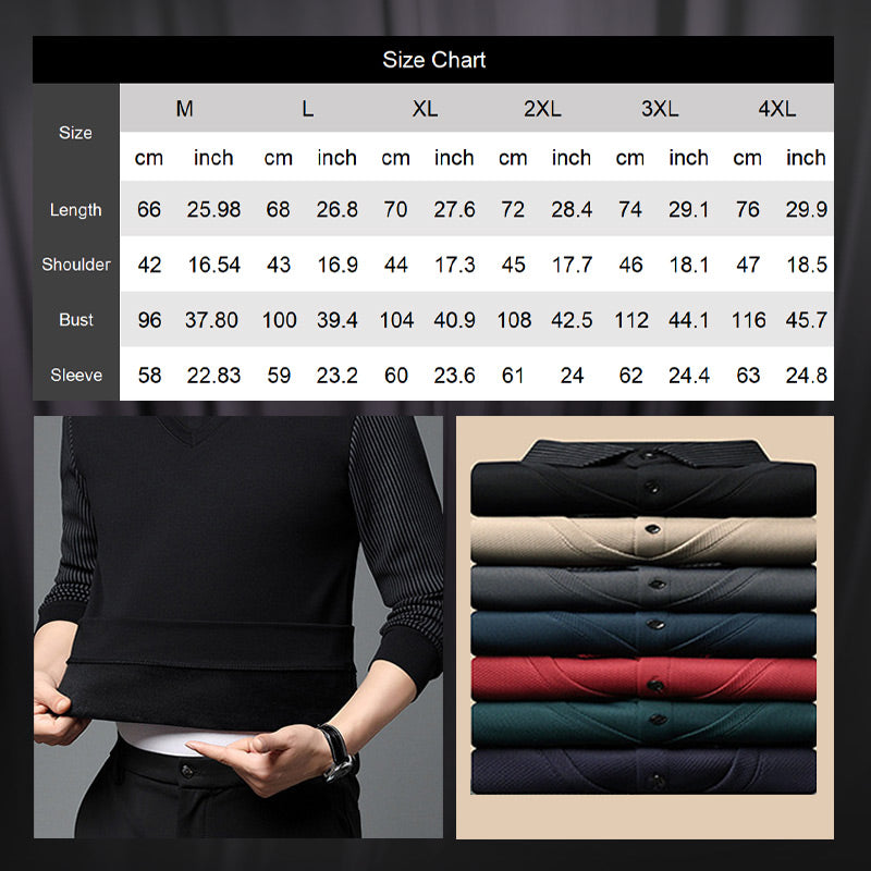 🎅Christmas Sale - 50% OFF🎅Men's Lapel Faux Two-Piece Knitted Shirt