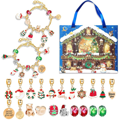 🎅Early Xmas Sale 46% OFF💥DIY 24 Days Christmas Countdown Calendar Bracelets Set