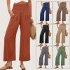 🎉Hot Sale 49% OFF🌸Women's High-Waisted Straight-Leg Linen Cropped Pants