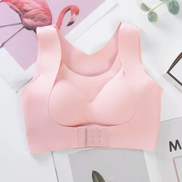 📢📢70 %  OFF !! ⏰Front Closure Cross-Back Wireless Posture Bra