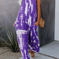 🔥Summer Hot Sale💝Women's Casual Strap Loose Tie-Dye Wide Leg Jumpsuit