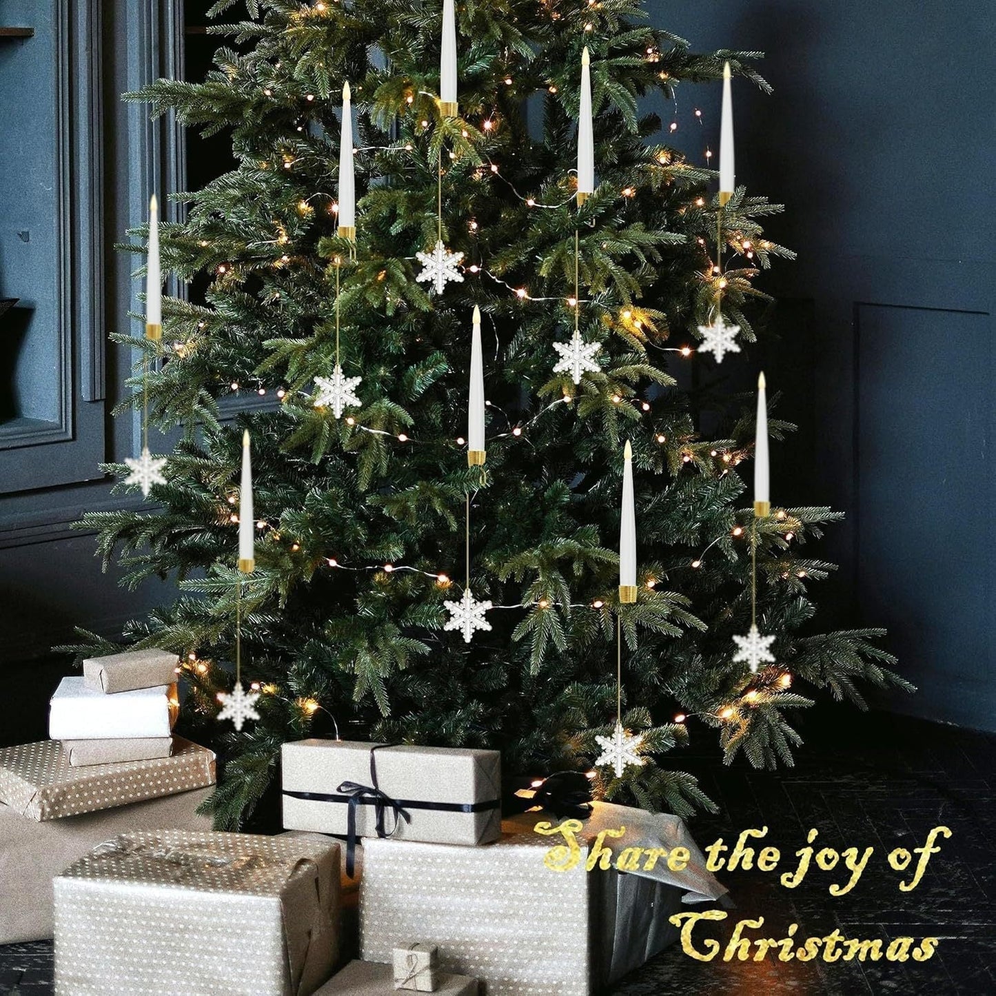 🎁Early Christmas Promotion - 49% OFF🎄Christmas Tree Led Candles with Clear Crystal Ball Hook