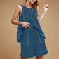 🏖️Summer Hot Sale 49% OFF🌼Women's Round-Neck Tank Top & High-Waisted Shorts Set