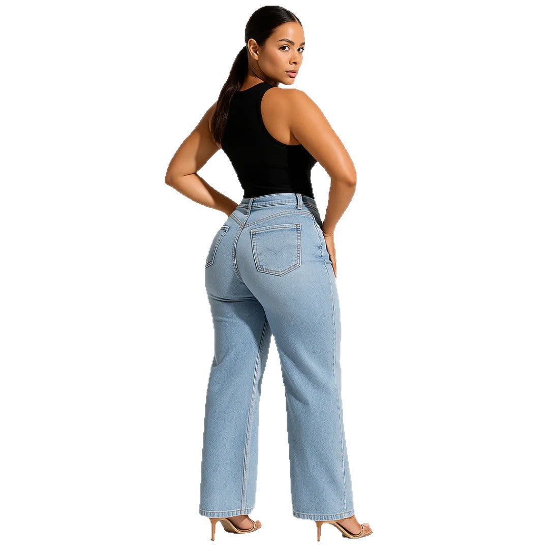 Women’s Vintage High Waist Straight Leg Jeans🔥