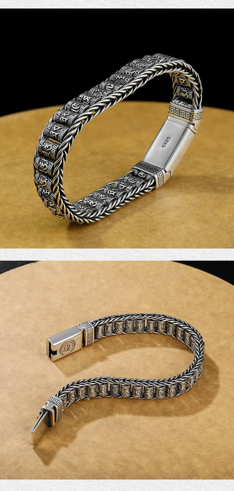 💎 49% OFF! 💎 Tibetan Prayer Wheel Bracelet – 925 Sterling Silver, Lucky Charm & Valentine's Day Gift