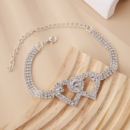 Buy 2 Get 15%💖Heart X Heart Ankle Bracelet🌟