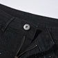 Rhinestone Embellished Slim-Fit Black Denim Jeans