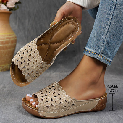 💥Hot Special Discount 50% OFF💥Breathable orthopedic open-toe slippers for women, with soft cushioning. Arch support