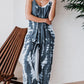 🔥Summer Hot Sale💝Women's Casual Strap Loose Tie-Dye Wide Leg Jumpsuit