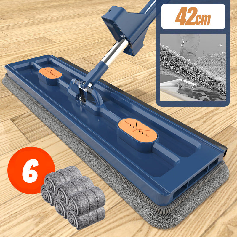 🧹 55% OFF + FREE BUCKET! 💦 2025 Ultra-Absorbent Flat Mop - Large 360° Swivel Head for Effortless Floor Cleaning, Limited Stock! 🏠🚀