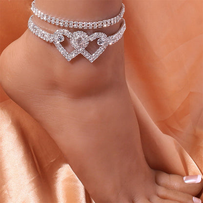 Buy 2 Get 15%💖Heart X Heart Ankle Bracelet🌟