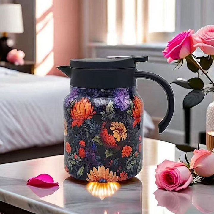 🔥🍵1000ml Vacuum Insulated Teapot with Strainer