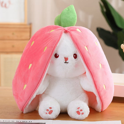 🎁EASTER SALE – ONLY £9.99!!🐰🎉50K+ SOLD!🍓🐰 50% OFF! Strawberry Bunny Plush – Transforms into little rabbit! Soft, cute & cuddly. Perfect gift for kids or grandkids. 🎀✨
