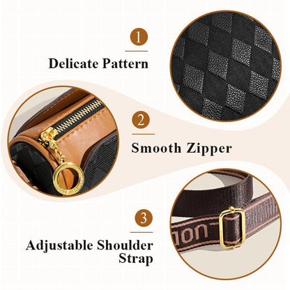 🔥Fashion Diamond Pattern Large Capacity 3-Layer Crossbody Bag💕