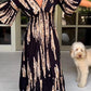 Hot Sale 🔥Casual Print V-Neck Long Dress