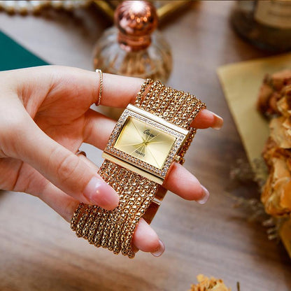 🎄🎁Christmas Special Offer: 50% OFF💥Ladies Rhinestone Quartz Square Watch