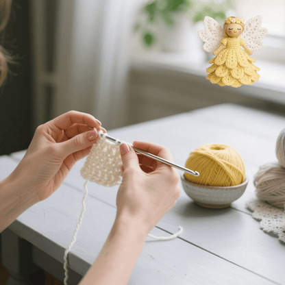 🧚Christmas Angel✨Last Day Sale 49% OFF🎁Crochet Your Own Angel – Complete Craft Kit