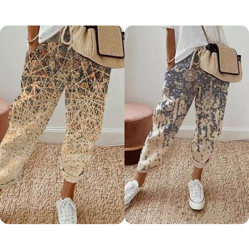 Women's Printed Multicolor Casual Pants