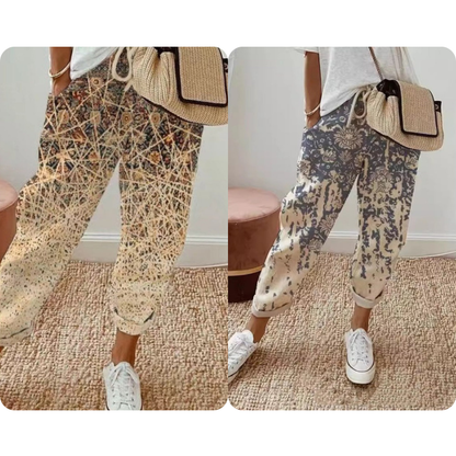 Women's Printed Multicolor Casual Pants