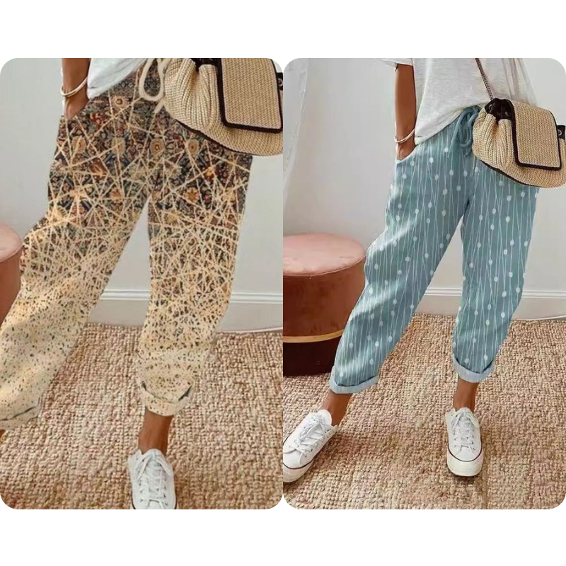 Women's Printed Multicolor Casual Pants